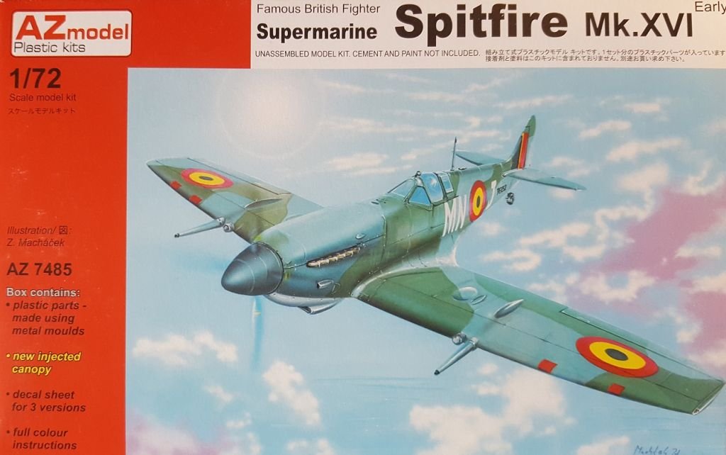 Plastikový model letadla AZ-Model 7485 Supermarine Spitfire Mk. XVI 1:72 | pkmodelar.cz
