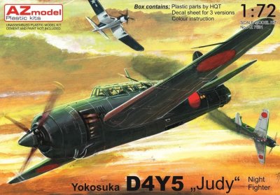 Plastikový model letadla AZ-Model 7631 Yokosuka D4Y5 Judy Night Fighter 1:72