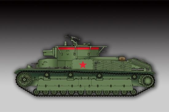 Plastikový model tanku Trumpeter 07150 Soviet T-28 1:72 | pkmodelar.cz