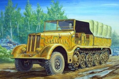 Plastikový model vojenské techniky Trumpeter 07203 Famo Sd.Kfz.9/18 Ton Halftrack 1/72 