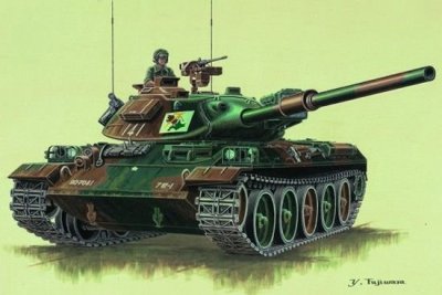Plastikový model tanku Trumpeter 07218 JGSDF Type 74 Tank 1:72