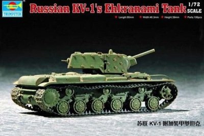 Plastikový model tanku Trumpeter 07230 Soviet KV-1S Ehkranami 1:72