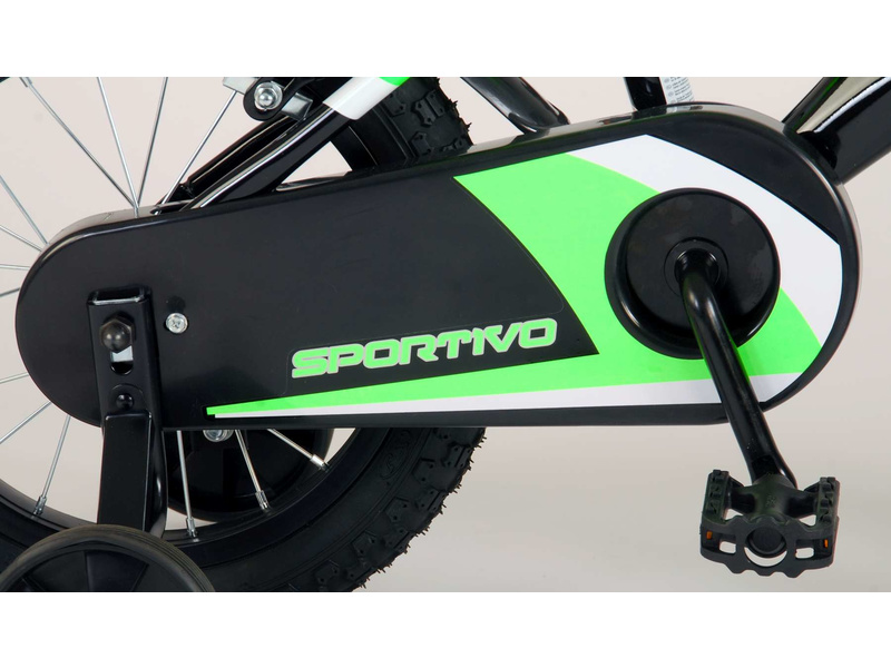 Volare - Dětské kolo 14" Sportivo Neonově zelená, černá | pkmodelar.cz