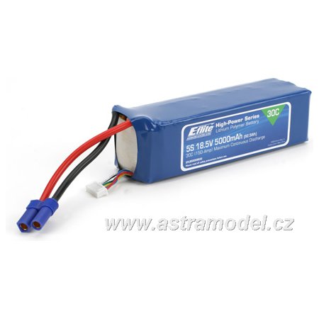 E-flite LiPol 18.5V 5000mAh 30C EC5 | pkmodelar.cz