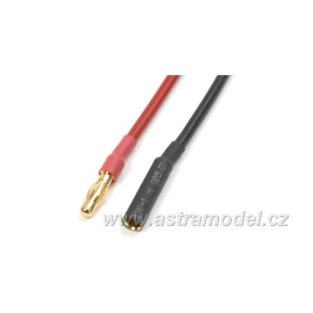 Konektor zlacený 4.0mm s kabelem kabel 14AWG 10cm (1 pár) | pkmodelar.cz