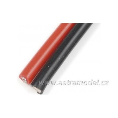 Kabel silikonový 0.35mm2 22AWG červený+černý (1+1)