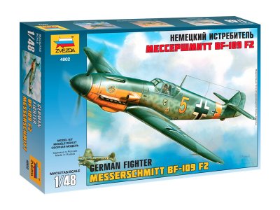 Zvezda 4802 letadlo Messerschmitt Bf-109 F2 (1:48)