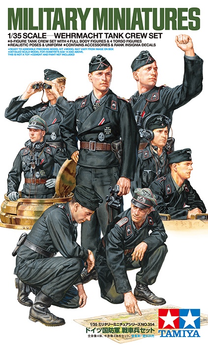 Plastikový model vojáků Tamiya 35354 Wehrmacht Tank Crew Set 1:35 | pkmodelar.cz