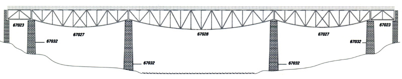 Noch 67027 Železniční most ocelový přímý 360 mm HO | pkmodelar.cz