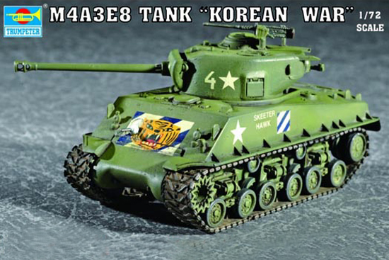 Plastikový model tanku Trumpeter 07229 M4A3E8 1:72 | pkmodelar.cz