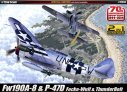 Plastikový model letadla Academy 12513 Fw190A-8 & P-47D 1:72