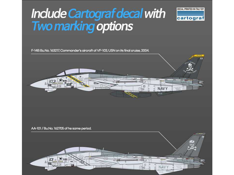 Academy Grumwan F-14B USN "VF-103 Jolly Rogers" (1:72) | pkmodelar.cz