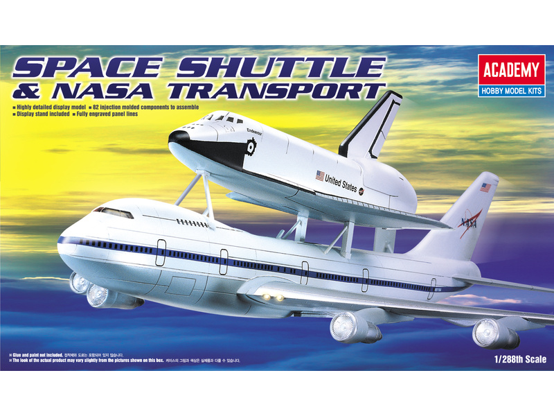 Plastikový model letadla Academy 12708 Space Shuttle/747 Transport 1:288 | pkmodelar.cz