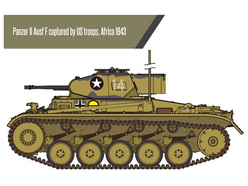 Academy 13535 model tanku  Panzer II Ausf.F North Africa (1:35) | pkmodelar.cz