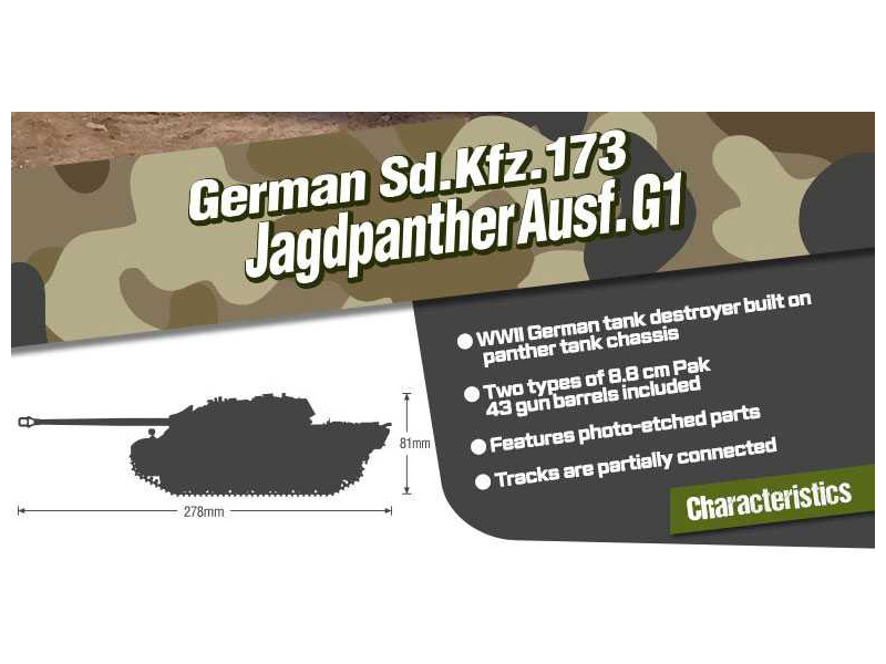 Academy13539 německý stíhač tanků Sd.kfz.173 Jagdpanther Ausf.G1 (1:35) | pkmodelar.cz