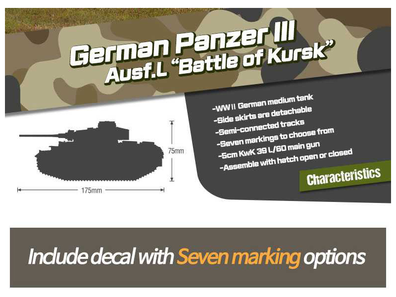 Plastikový model   na slepení Academy 13545 Panzer III Ausf.L Battle of Kursk 1:35) | pkmodelar.cz