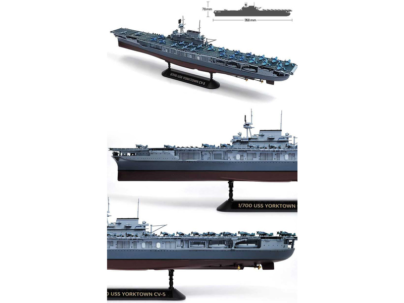 Academy lod 14229 - USS Yorktown CV-5 Battle of Midway (1:700) | pkmodelar.cz