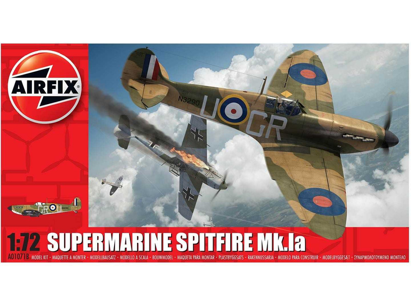 Plastikový model letadla Airfix A01071B Supermarine Spitfire Mk.Ia (1:72) | pkmodelar.cz