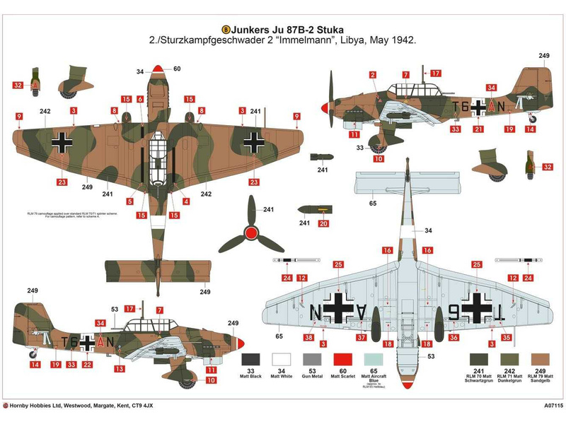 Plastikový model letadla Airfix A07115 Junkers Ju-87B-2/R-2 Stuka (1:48) | pkmodelar.cz