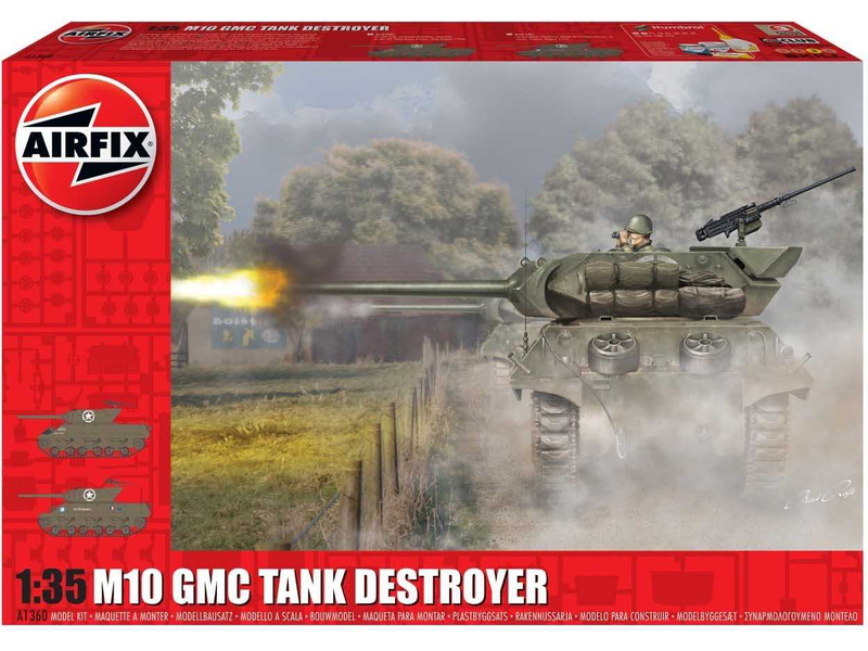 Plastikový model tanku Airfix A1360 M10 GMC Tank Destroyer (1:35) | pkmodelar.cz