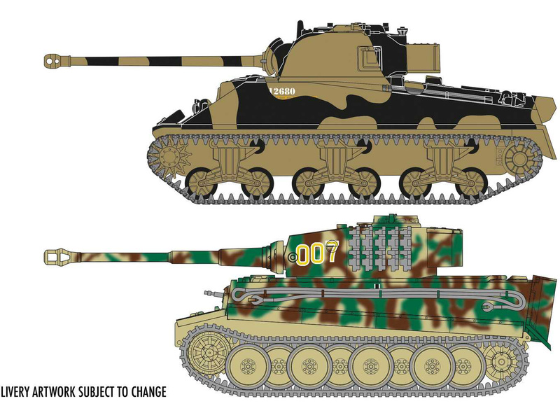 Plastikový model tanku Airfix A50186 Tiger I, Sherman Firefly Vc (1:72) (Giftset) | pkmodelar.cz