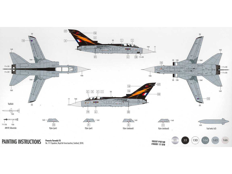 Plastikový model letadla Airfix A55301 Panavia Tornado F3 (1:72) (set) | pkmodelar.cz