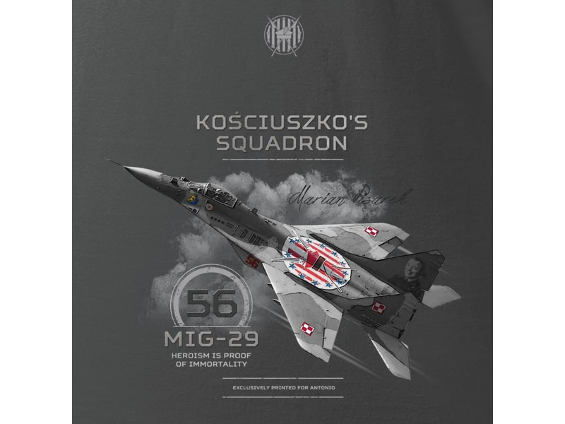 Antonio dámské tričko MIG-29 Kosciuszko #56 M | pkmodelar.cz