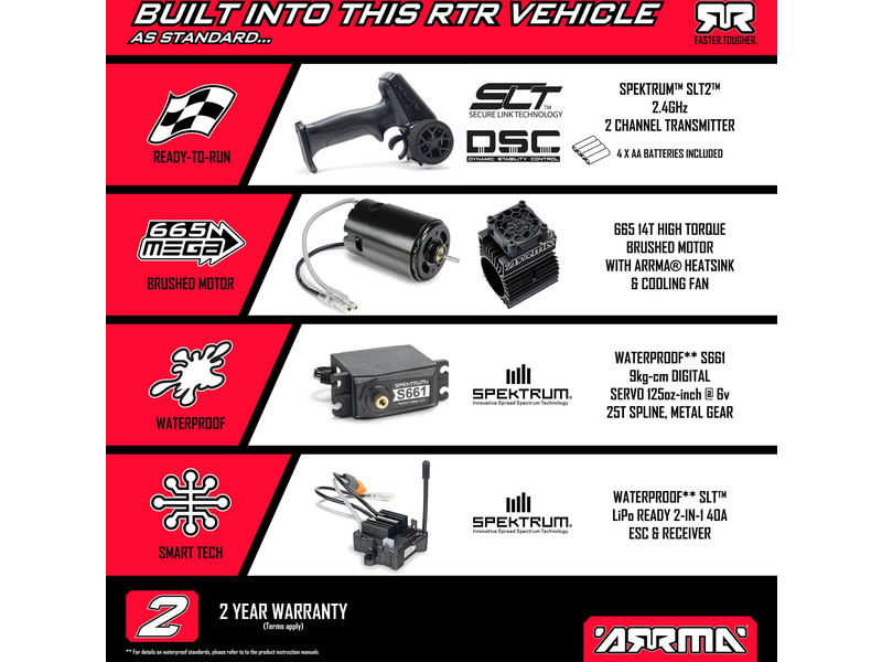 Arrma Granite Mega 665 1:10 4WD RTR zelená | pkmodelar.cz