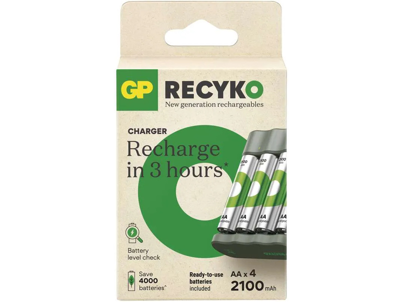 GP USB nabíječ Eco E411 + 4AA GP ReCyko 2100 | pkmodelar.cz