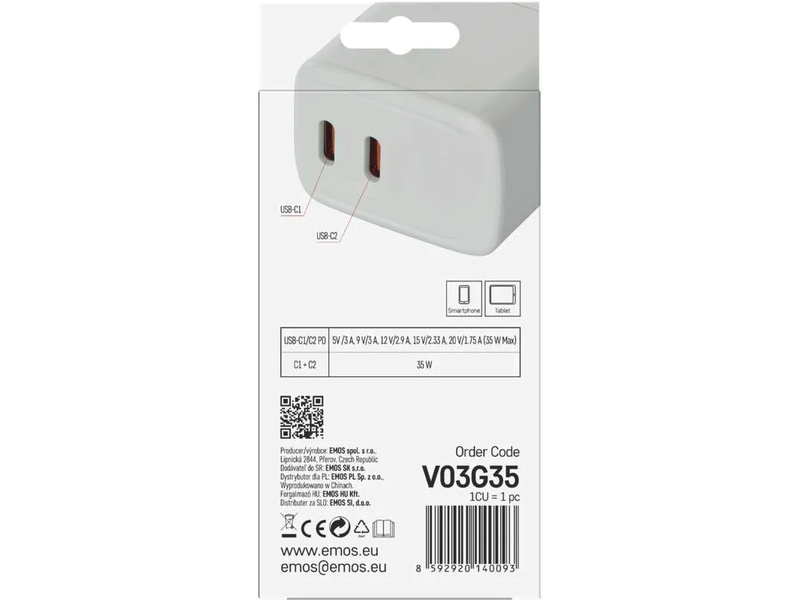 Síťový USB adaptér (zdroj) GaN PD 35W | pkmodelar.cz