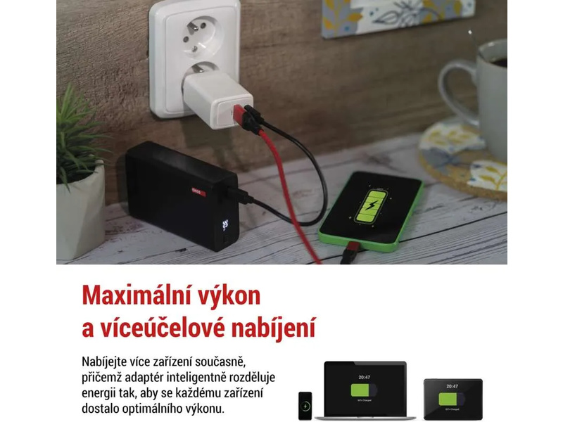 Síťový USB adaptér (zdroj) GaN PD 45W | pkmodelar.cz