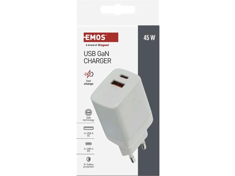 Síťový USB adaptér (zdroj) GaN PD 45W | pkmodelar.cz