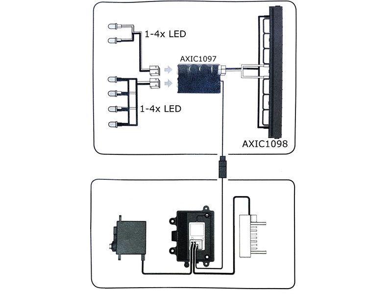 Axial řídicí jednotka LED, 3-porty | pkmodelar.cz