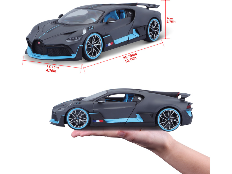 Bburago Bugatti Divo 1:18 stříbrná | pkmodelar.cz