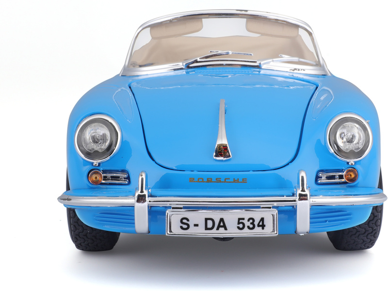 Bburago Porsche 356B Cabriolet 1961 1:18 modrá | pkmodelar.cz
