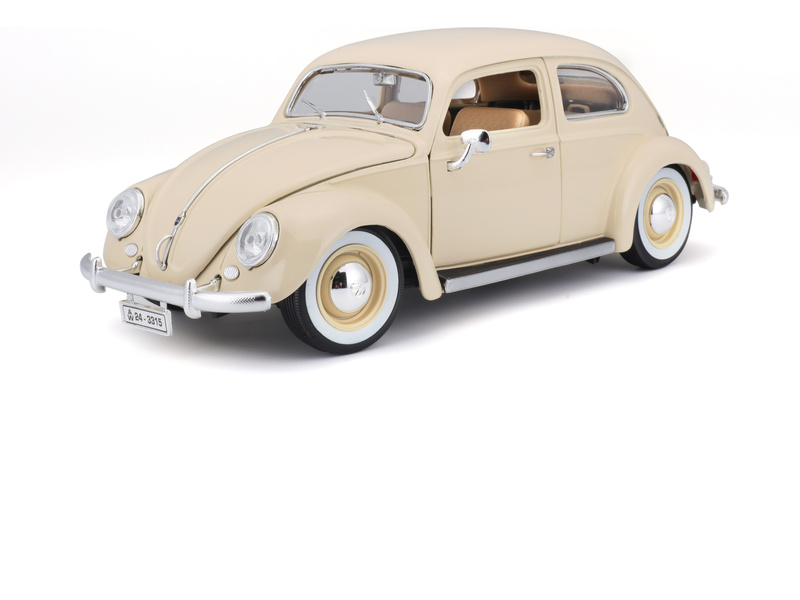 Bburago Volkswagen Käfer-Beetle 1955 1:18 krémová | pkmodelar.cz
