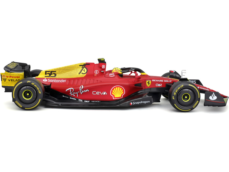 Bburago Ferrari F1-75 1:18 #55 Carlos Sainz | pkmodelar.cz