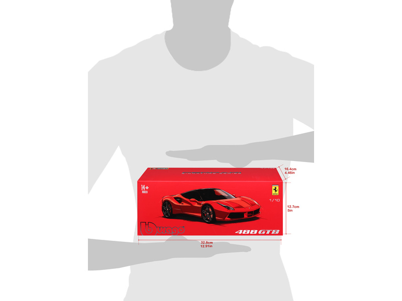 Bburago Signature Ferrari 488 GTB 1:18 červená | pkmodelar.cz