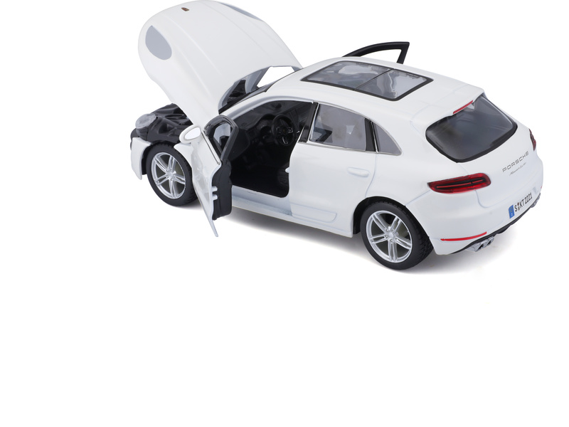 Bburago Plus Porsche Macan 1:24 bílá metalíza | pkmodelar.cz