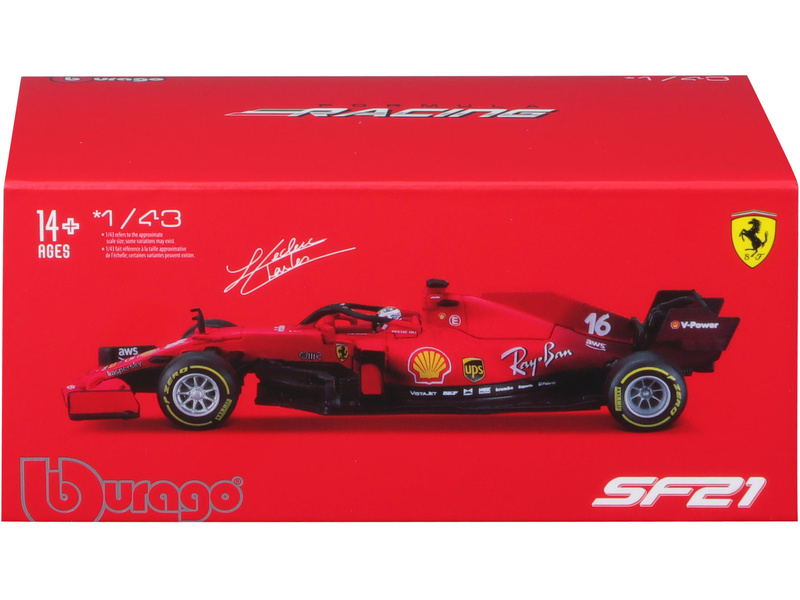 Bburago Signature Ferrari SF21 1:43 #16 Leclerc | pkmodelar.cz