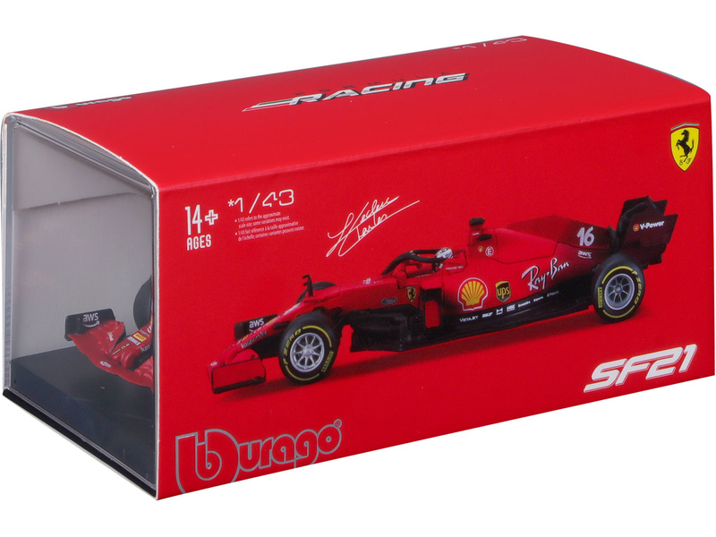 Bburago Signature Ferrari SF21 1:43 #16 Leclerc | pkmodelar.cz