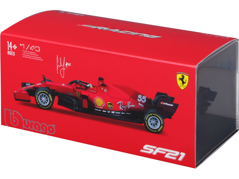 Bburago Signature Ferrari SF21 1:43 #55 Sainz | pkmodelar.cz