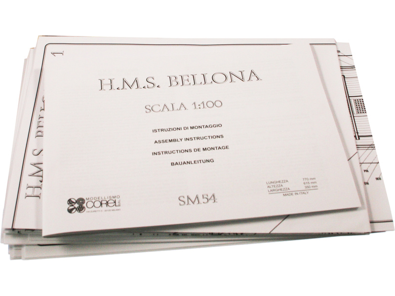COREL H.M.S. Bellona 1760 1:100 kit | pkmodelar.cz