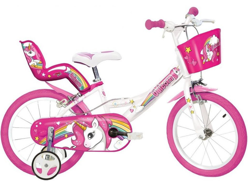 DINO Bikes - Dětské kolo 16" Jednorožec se sedačkou | pkmodelar.cz