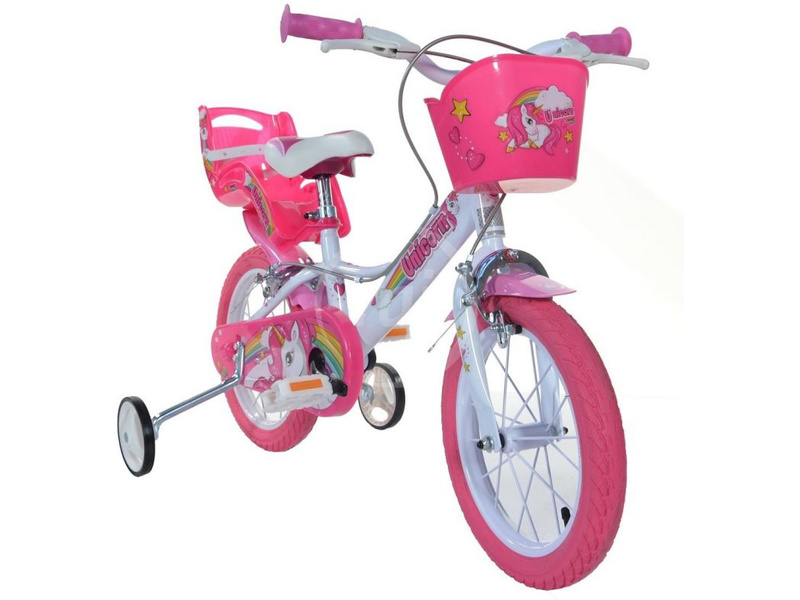 DINO Bikes - Dětské kolo 16" Jednorožec se sedačkou | pkmodelar.cz