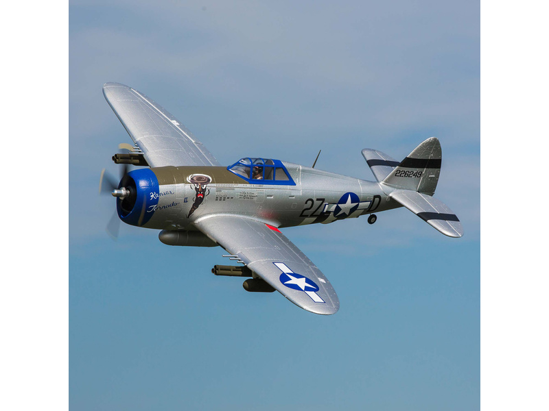 E-flite P-47 Razorback 1.2m SAFE Select BNF Basic | pkmodelar.cz