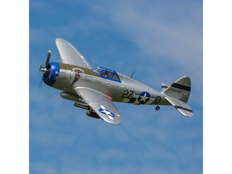 E-flite P-47 Razorback 1.2m SAFE Select BNF Basic | pkmodelar.cz