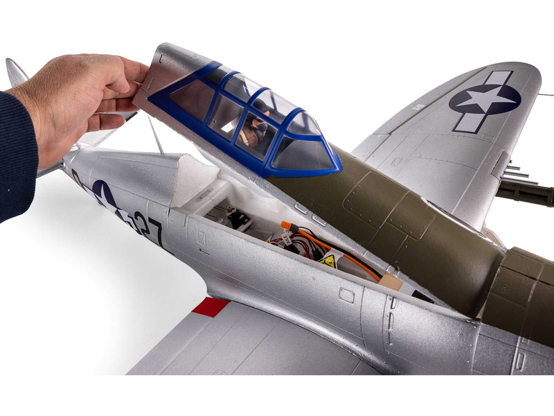 E-flite P-47 Razorback 1.2m SAFE Select BNF Basic | pkmodelar.cz