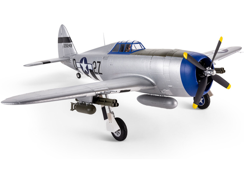 E-flite P-47 Razorback 1.2m SAFE Select BNF Basic | pkmodelar.cz