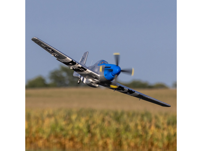E-flite P-51D Mustang 1.2m SAFE Select BNF Basic | pkmodelar.cz